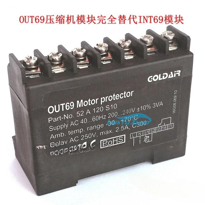 

2PCSCompressor temperature protection module OUT69 INT69 PTC motor thermal protector 52A120S10