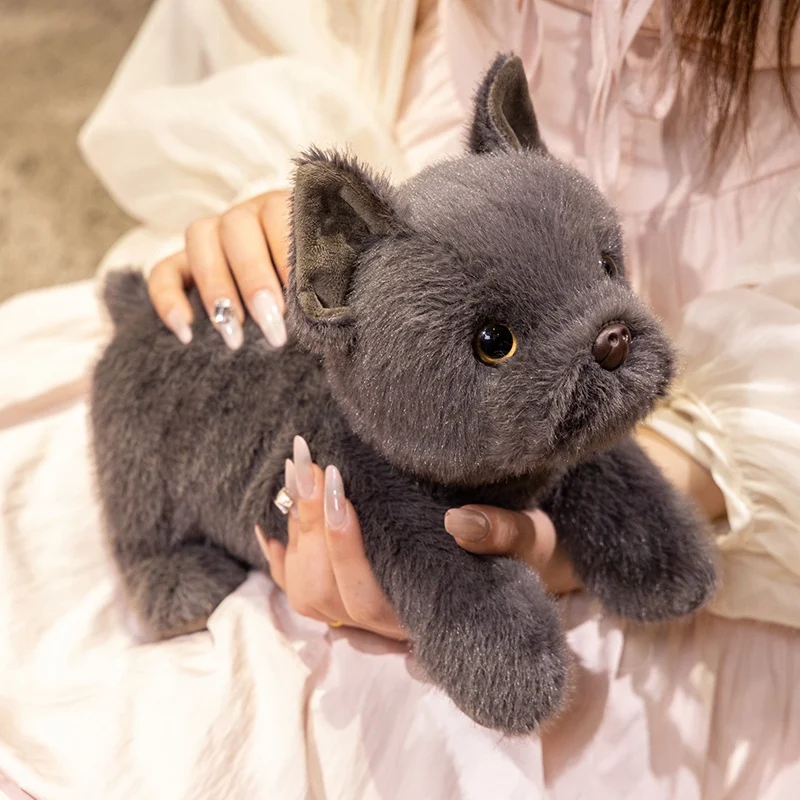 30CM Simulation liegende Bulldogge Plüschtier schöne Bulldogge Kissen gefüllte Hundepuppe Geburtstag & zurück zur Schule Anime Geschenk