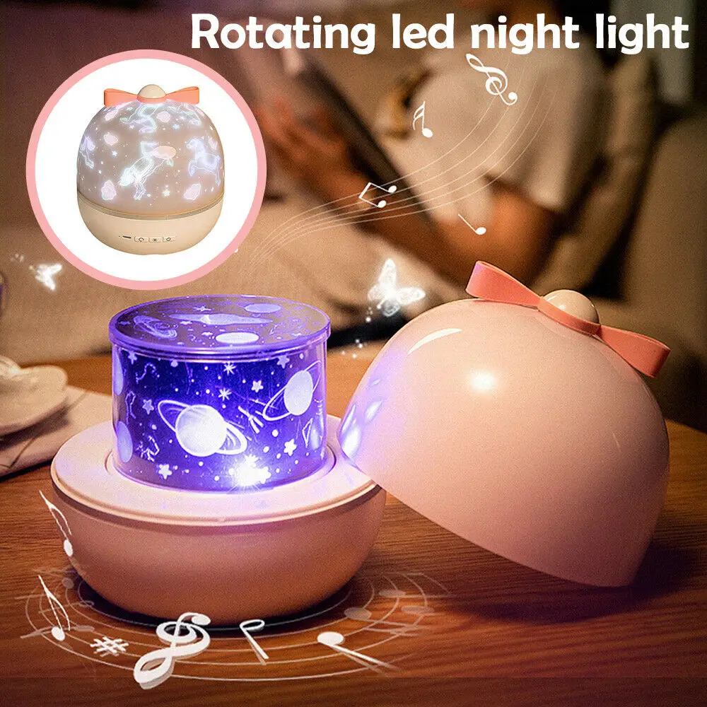 

Projector Night Light Rechargeable Projector Ocean Starry Sky 360°Rotate Lamp Light Colorful Flashing Star light for Kids Baby