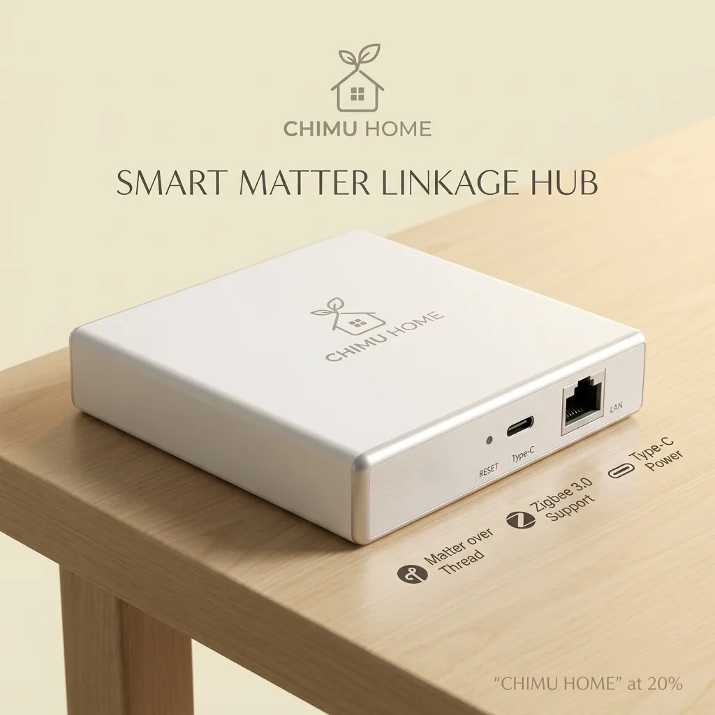 【CHIMU HOME】Smart Matter Linkage Hub ZigBee 3.0 Thread Bluetooth Gateway HomeKit iOS Alexa Google Home Solution