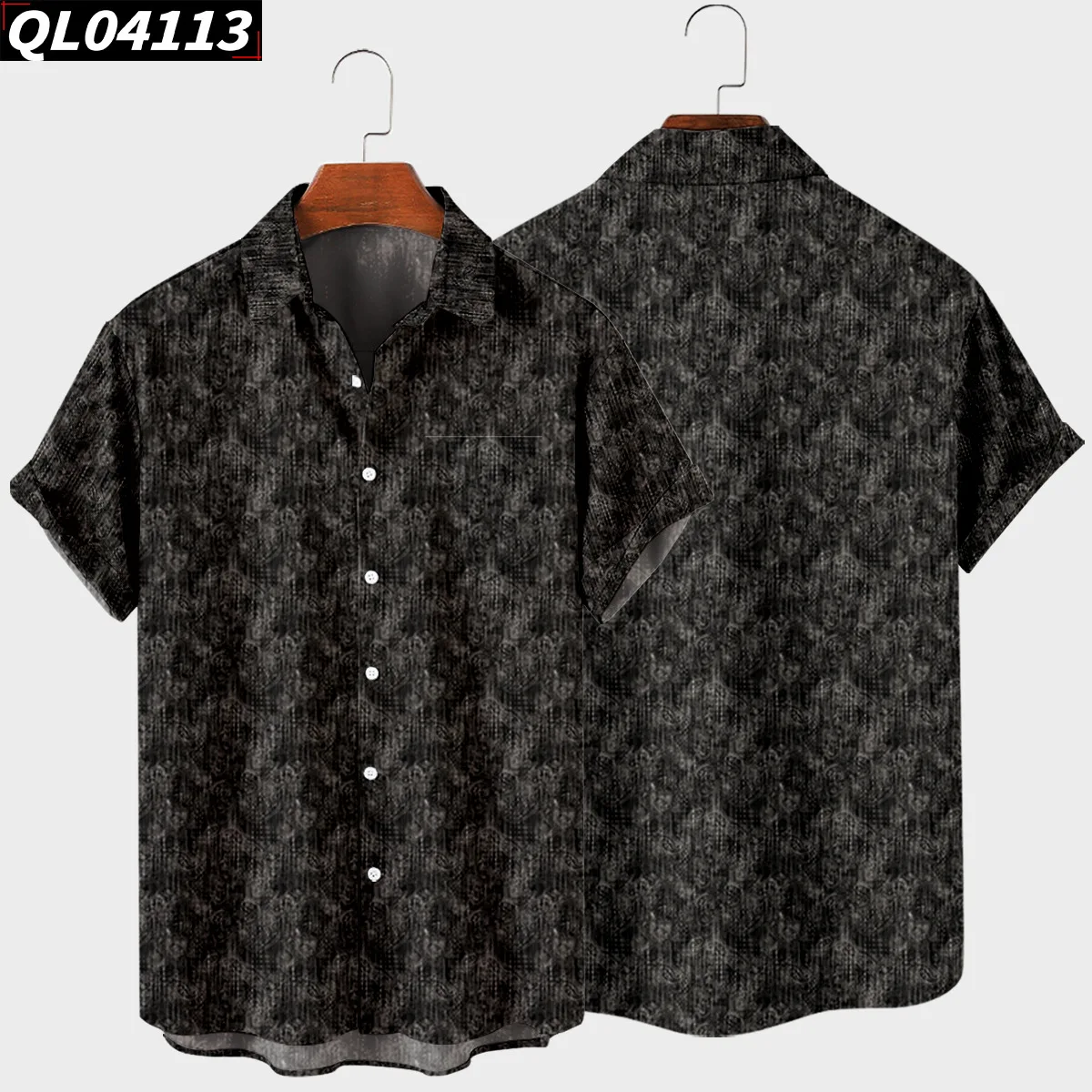 

Men's Paisley Button-Up T-Shirt 3D Printing Hawaiian Beach Casual Fashion Short Sleeve Quality Shirt