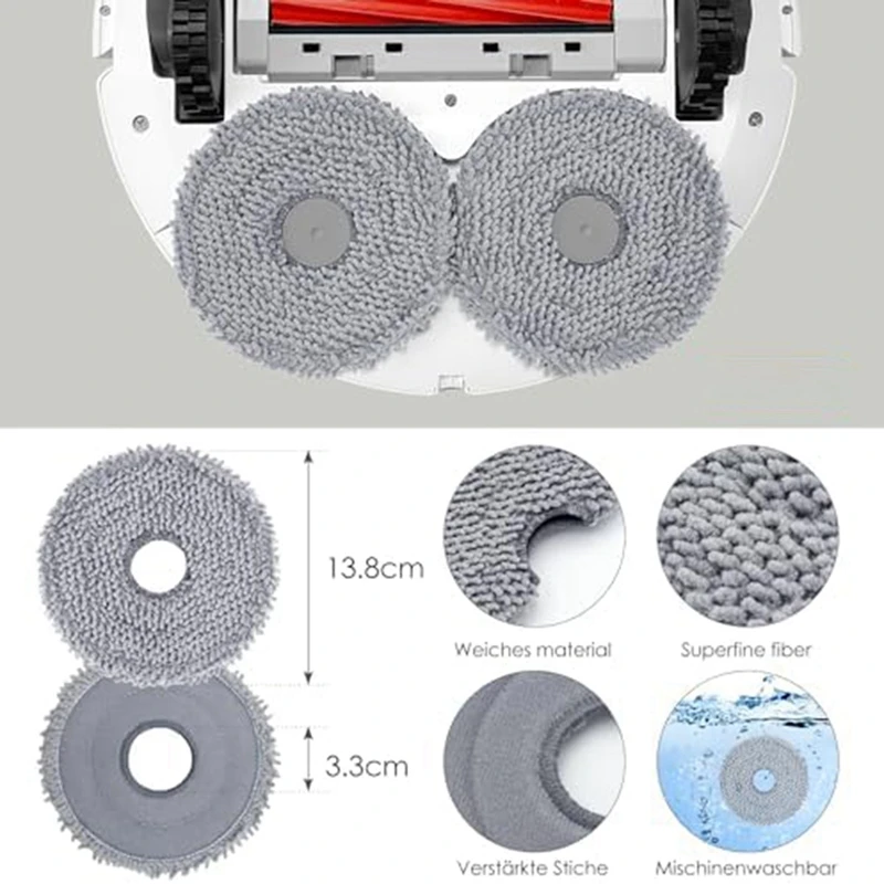 Set di accessori per Robot aspirapolvere Roborock Q Revo, sacchetti per la polvere, spazzola a rullo principale, spazzole laterali, filtri, salviette per mocio