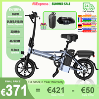 2025 New AOVOPRO E14/E14Pro Electric Bike 500W Powerful Motor Scooter 14Inch 54.6V 15.6Ah 62KM Long Range 35KM/H Foldable EBlike