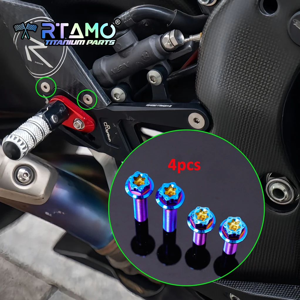 RTAMO Titanium Alloy Bolt Clutch Magneto Cover Engine Oil Bolt Swingarm Sprocket Rear Axle Nut Fit for Honda CBR1000RR-R SP