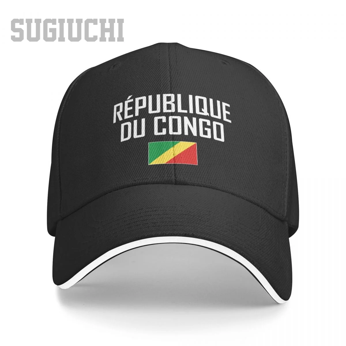 

Unisex Sandwich Republic Of Congo Flag And Font Baseball Cap Men Women Hip Hop Caps Snapback Golf Hat Fishing