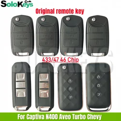 SOLOKEYS 433MHz 46/47 Chip Original Remote Key For Aveo Captiva N400 Turbo Groove Blazer Enjoy Optra Hector