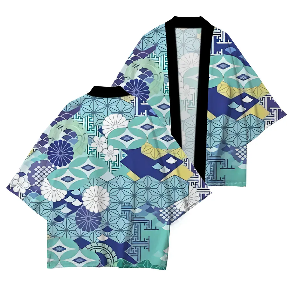 Vestido tradicional japonés, Kimono japonés con estampado de flores de cerezo, comodidad informal, Kimono de alta calidad, media manga, moda de