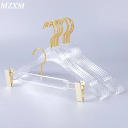 5/10Pc, Acrylic Coat Hanger Closet Organizer,Anti-slip Clothes Hanger,Transparent Pants Rack for Home Student Dormitory