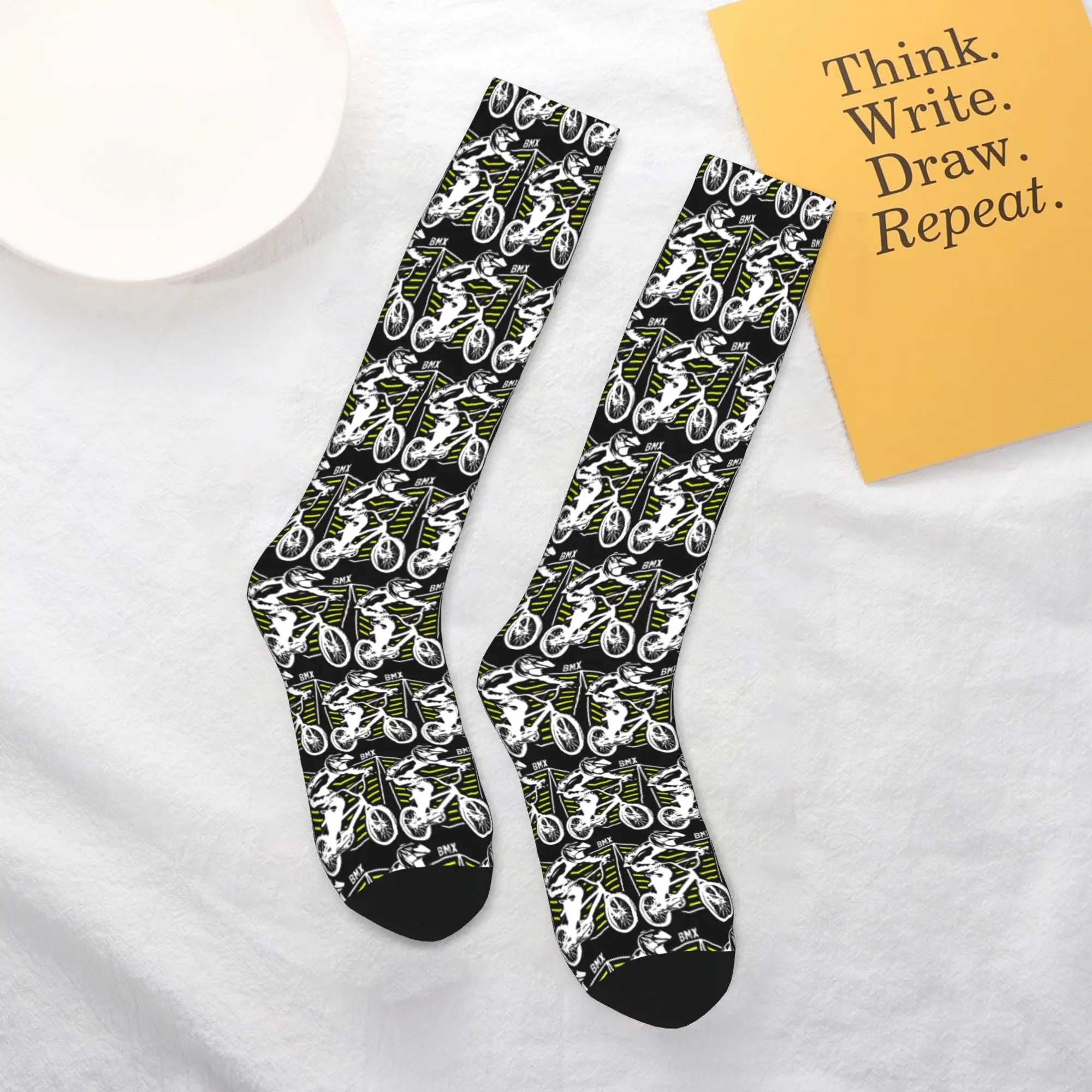 Alle Jahreszeiten Crew Strümpfe BMX Bekleidung Retro BMX Bike Old School Patch Socken Crazy Hip Hop Lange Socken Zubehör für Männer Frauen