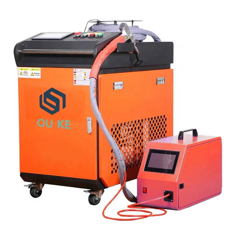 ماكينة لحام Ou Ke المحمولة باليد La ser متطلبات معدنية جديدة لآلة اللحام البصرية 5in1