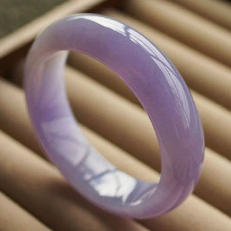 

Mine Timber Jadeite Jade Bracelet Ice Waxy Kinds Violet Floating Flowers