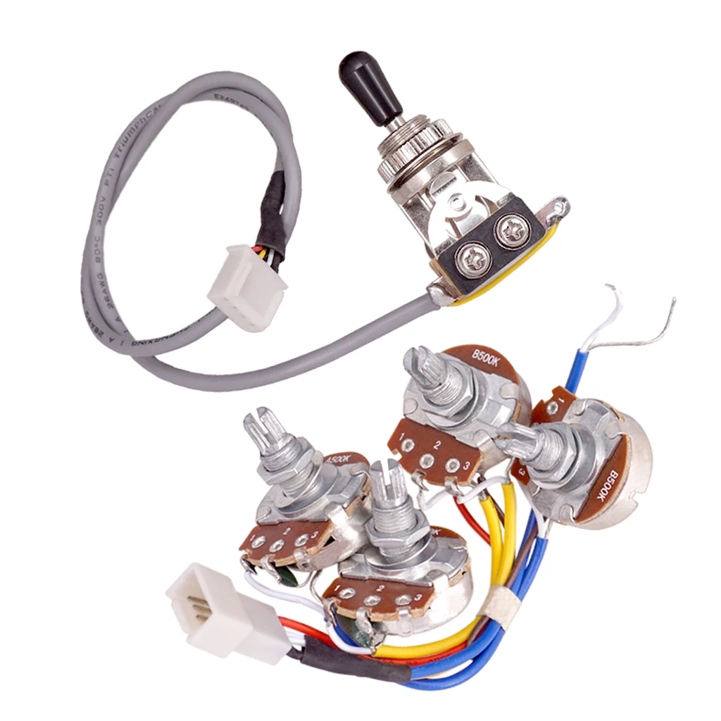 

Complete Circuit Wiring Kit Electric Guitar Parts Potentiometer Toggle Switch Accessory for Guitar Replacement