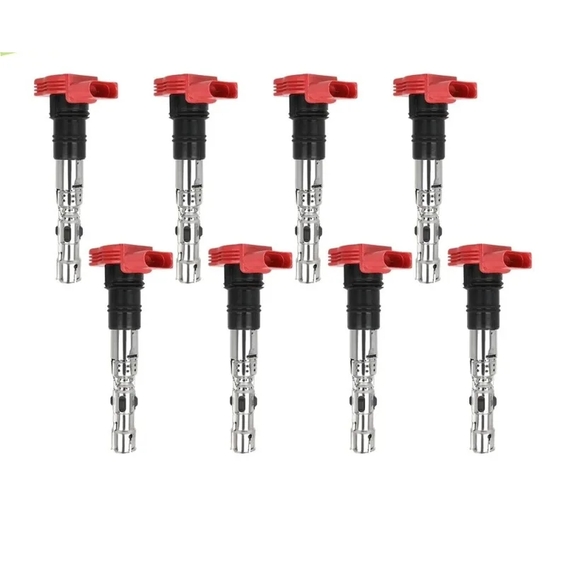 

8pcs 077905115C UF-418 Ignition Coil fit for Audi A6 A8 Allroad S4 A4 B7 4.2L Volkswagen Touareg 077905115E Q UF418 0986221054