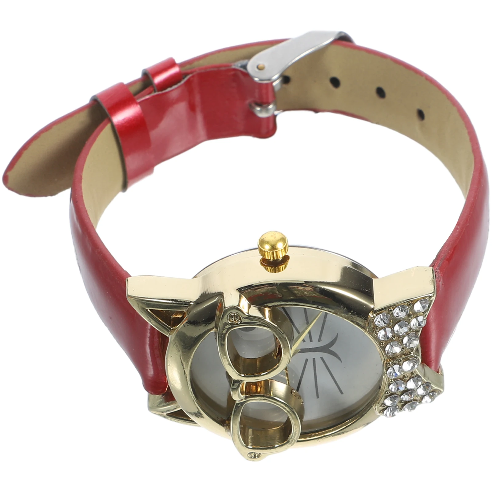 

Cute Cat Face Wristwatch For Women Lightweight Cartoon Watch Adjustable Band Funny Decorative Leisure Watch Girls Gift Fashion