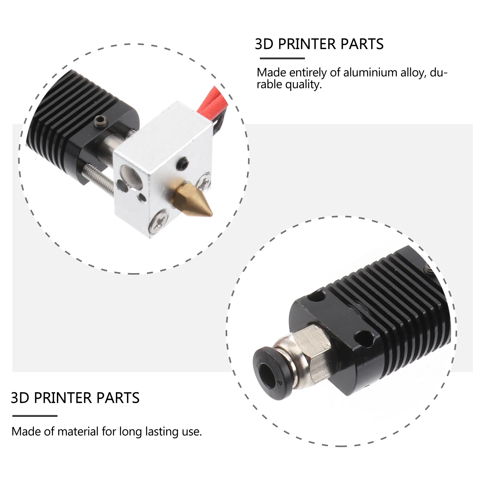 

1 Set 3D Printer Hotend Kit High Thermal Performance Long Lasting Durable Easy Install Compatible For Anet 3D Printing Parts