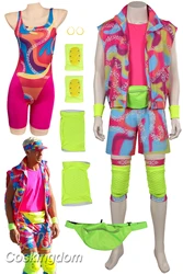 Margot Ken Cosplay Role Play Roller Skate Outfit 2023 Movie Barbei Costume Disguise Adult Women Men Fantasy Suit Halloween Party
