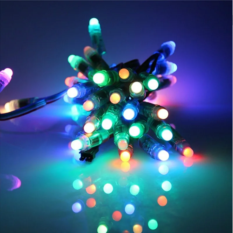 WS2811 RGB LED Strip Lights 12mm Full Color Digital Addressable Module DC5V/DC12V Waterproof 68 LEDs per Meter for Home Decor