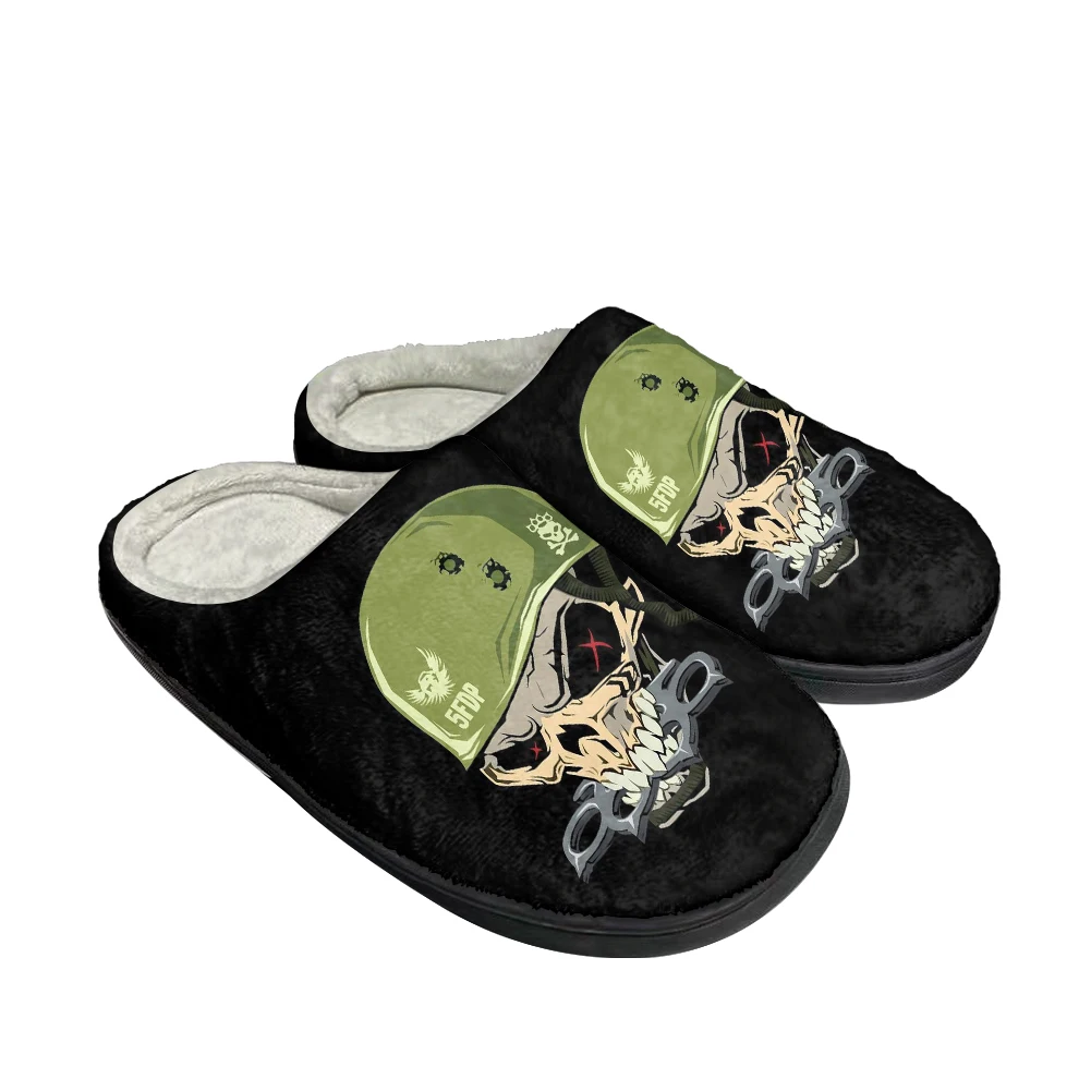 

Модные тапочки Five Finger Death Punch рок-группа, мужские и женские сандалии, плюшевая Повседневная Теплая обувь, теплые удобные Тапочки