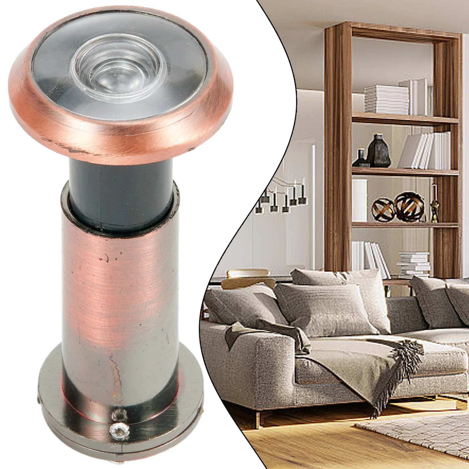 

Совершенно новый дверной глазок, глазок безопасности с широким углом обзора 200 градусов 59x30 мм, регулируемый для стеклянных линз 50-75 мм, домашняя фурнитура