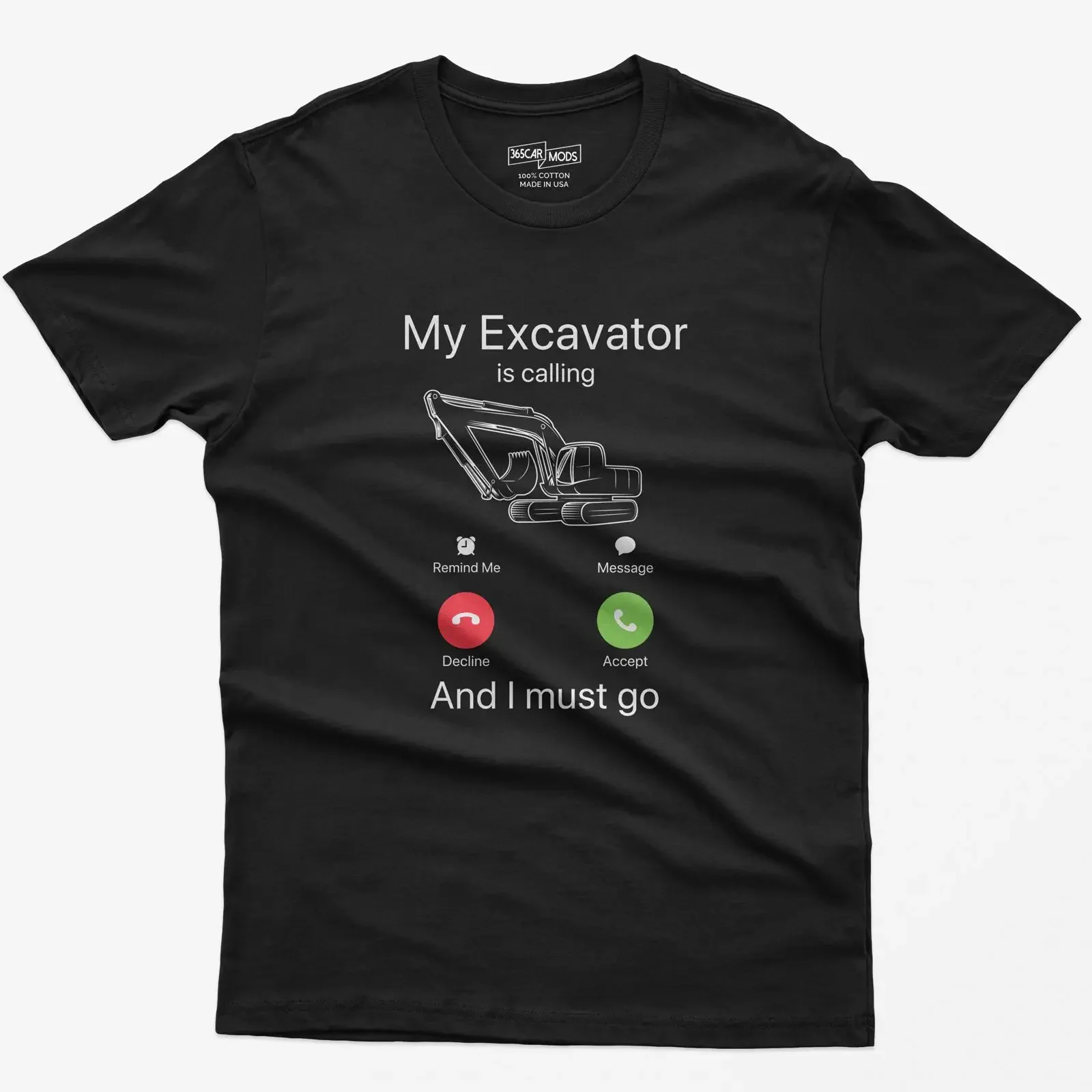 Funny Excavator Calling T Shirt Construction Worker  vintage Washed Soft fashion Top For Everyday Wear designer clothes