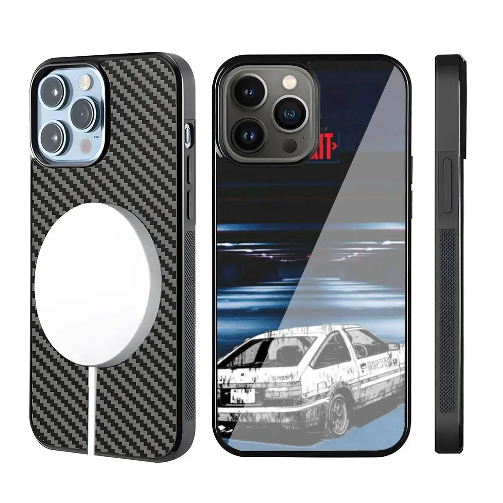 Anime Car A86 Phone Case For Magsafe Phone Case For IPhone 16 15 14 13 12 11 Plus Pro Max Mirror Acrylic Cover TPU