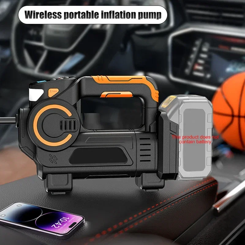 Air Pump Car Bicycle Tires Balls Portable Cordless Rechargeable Car Tire Inflator Air Compressor For Makita 18V Lithium Battery