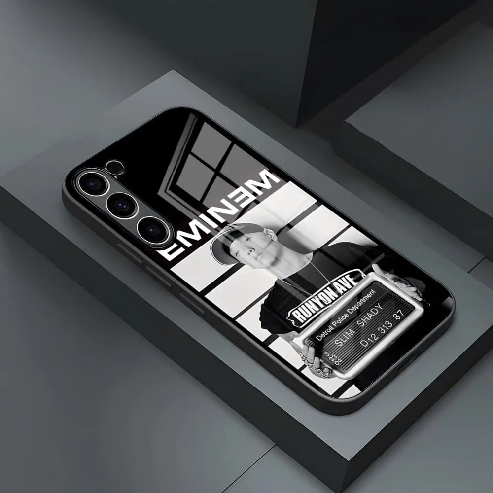 America Rapper Eminem Phone Case For S24 Ultra Samsung S23 Fe S22 S20 S21 Plus A16 A54 A34 A24 A53 Note 20 Glass Cover