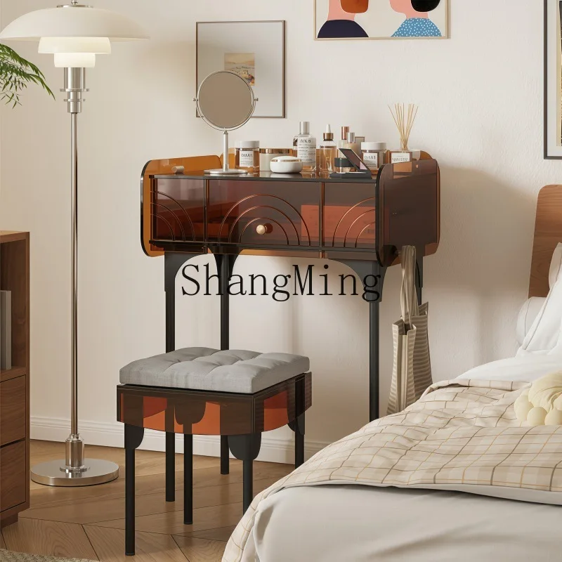 

SM Light Luxury Dresser Bedroom Makeup Table Modern Simple Premium Acrylic Mini Makeup Table