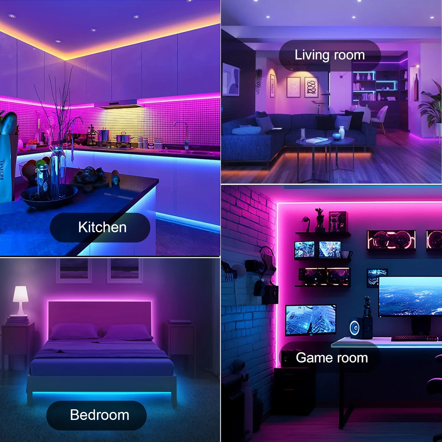 RGB Led Strip Lights with APP Control Music Sync USB 5V Led Tape Lights for Room Party Decor TV Backlight Flexible Ribbon