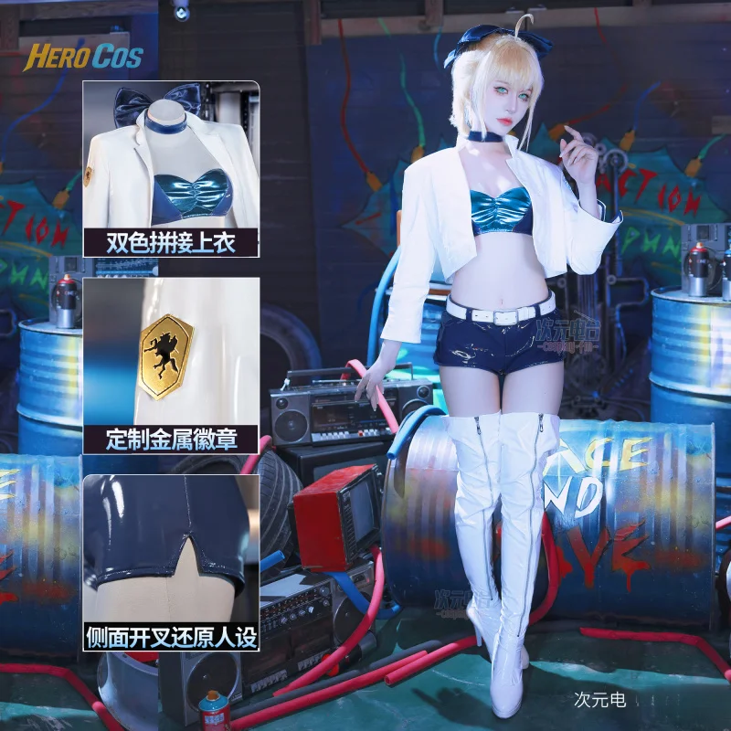 

Fate/Grand Order Saber Cosplay RACE QUEEN Costume Halloween Carnival Party Christmas Play Role Women Clothing HERO Cos