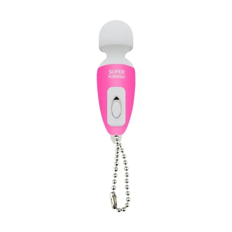 （pink）Portable Mini Massage Tiny Stress Relief Electronic Key-Chain Ring Full Body Massager Bath Accessories vibrate