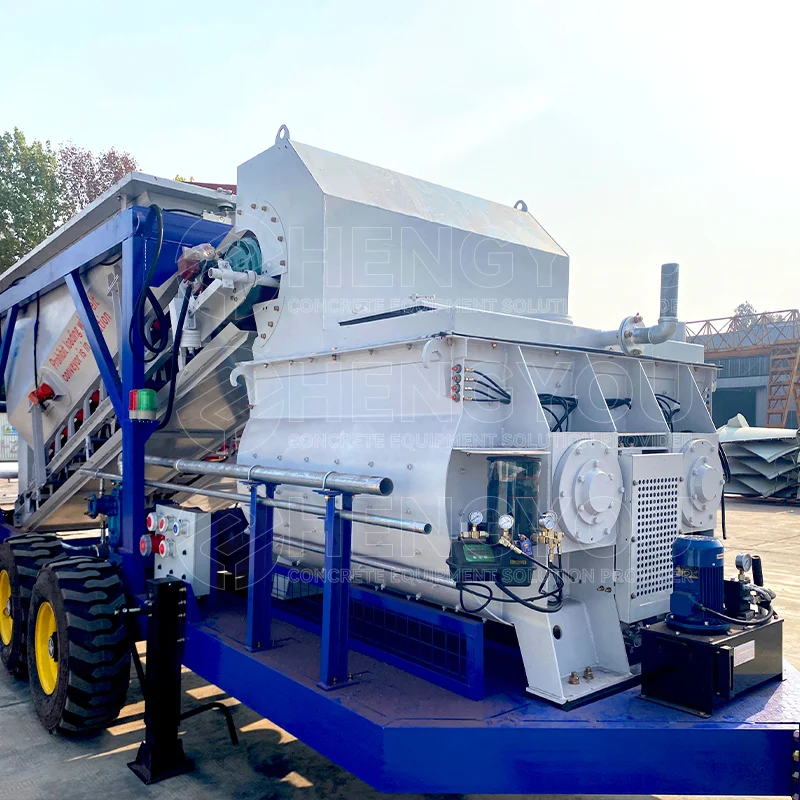 مصنع خلط للبيع نبات الخرسانة المتنقلة Mobile Mini 25m3/h إلى 35m3/h خرسانة أوتوماتيكية بالكامل