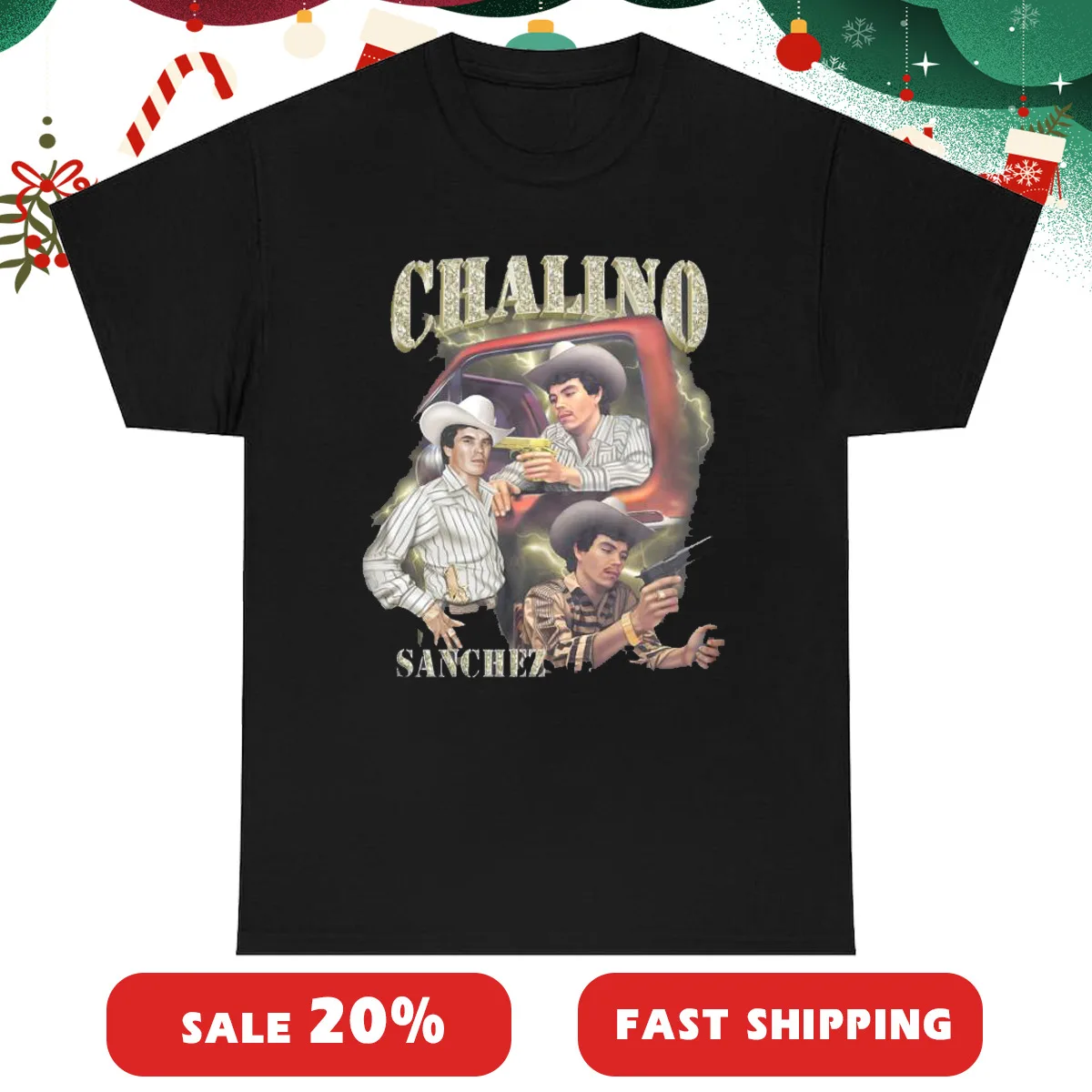 chalino sanchez shirt short sleeve black unisex s-3xl gift for fans music