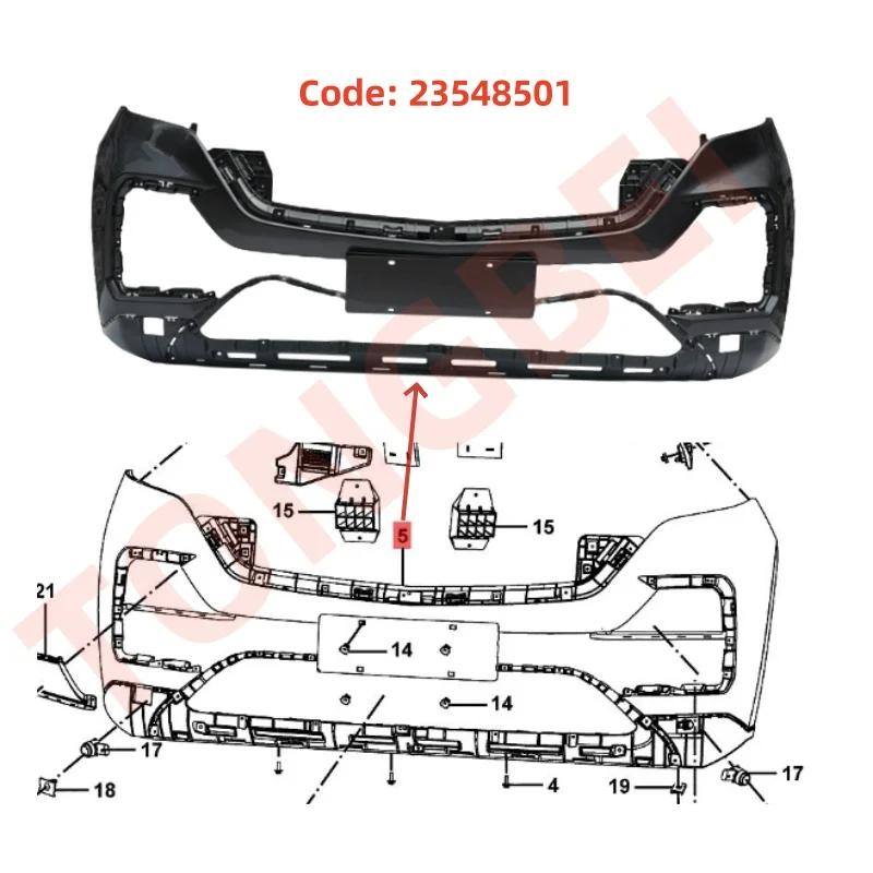 For Baojun 530 front bumper  / Auto parts (Generic with Chevrolet Captiva.)  OE:23548501