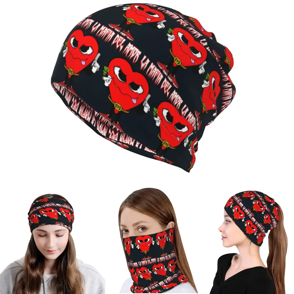 

MAFIA OF LOVE Bandana Neck Gaiter Wrap Mask Scarf Warm Cycling Scarf Beanies Hat Unisex Adult Breathable