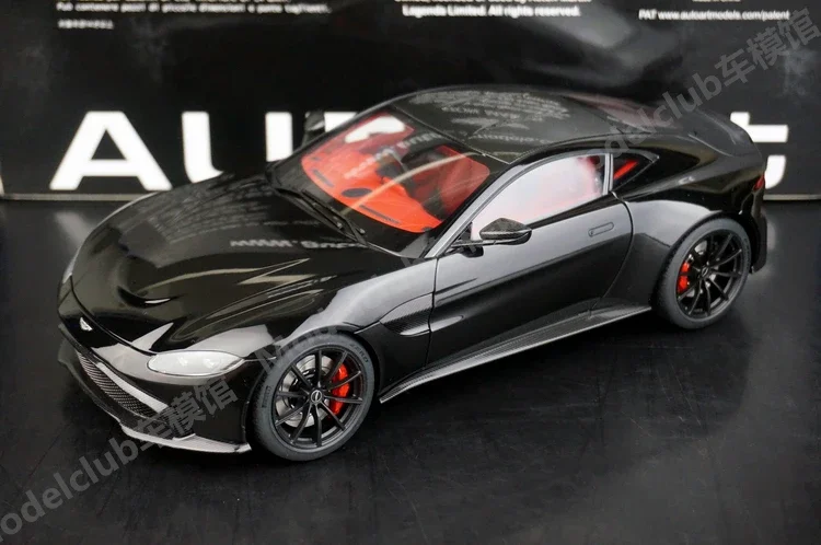 

Autoart 1:18 Aston Vantage 2019, черная имитация, ограниченная серия, все открытые металлические статические модели автомобиля из сплава, игрушка в подарок