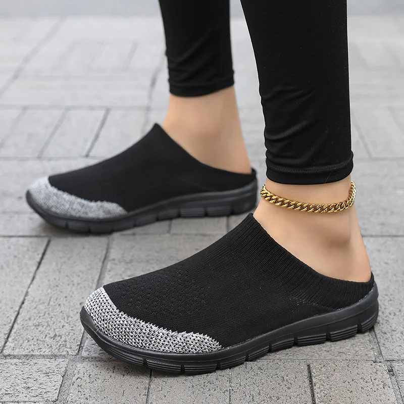 New fly-woven socks shoes sports one-pedal bag head men's casual shoes large size