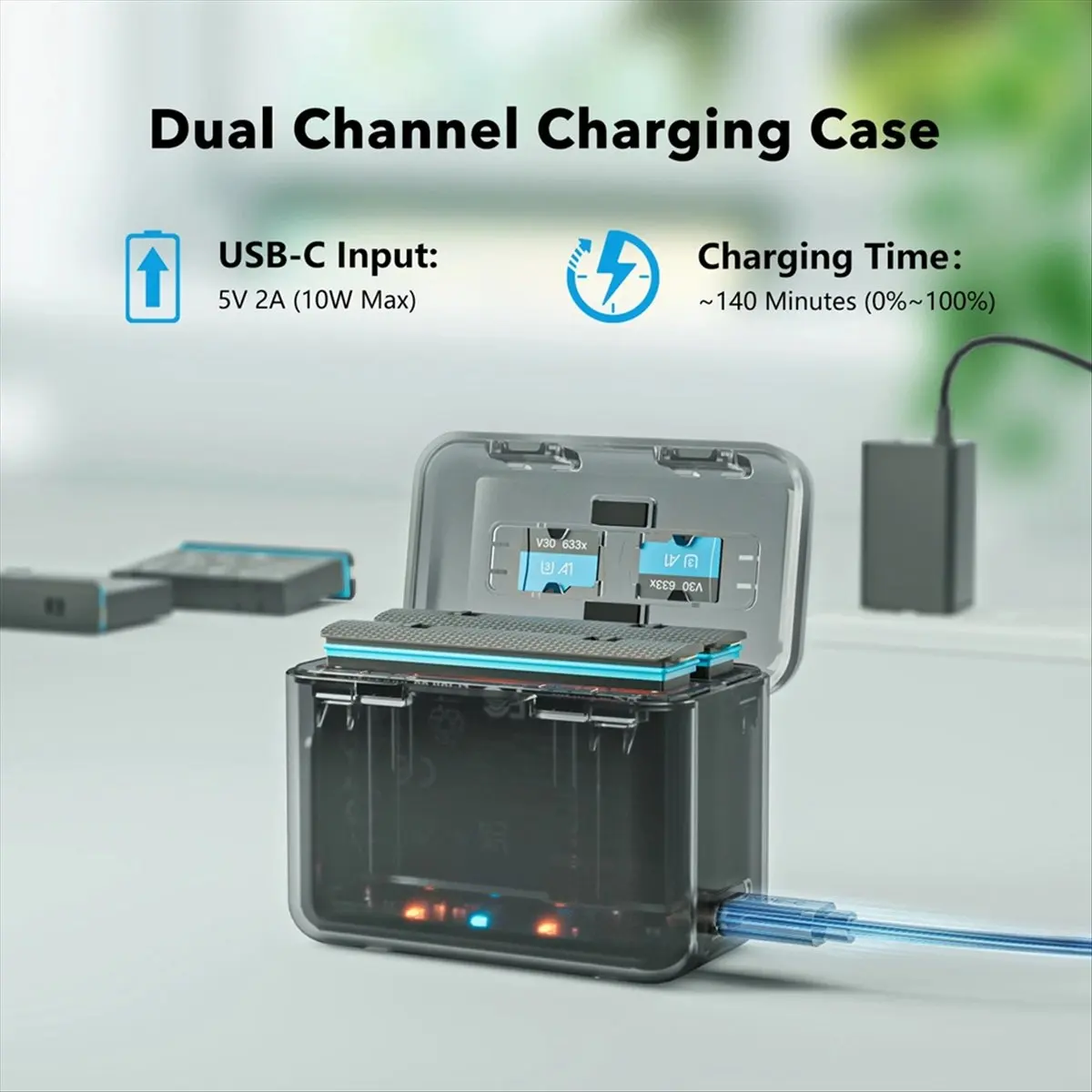 For X4 Charger Hub 2 Ways Bi-Directional Charger Camera energy storage replenisher ABS