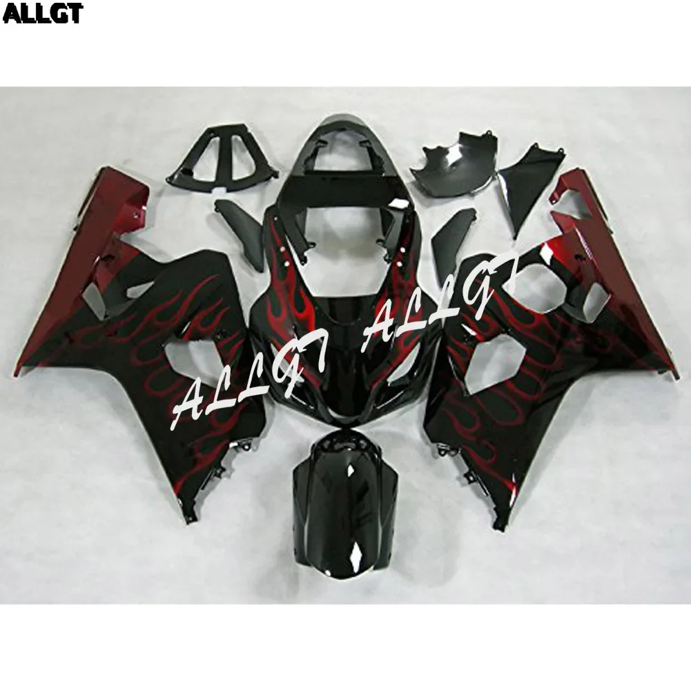 New Fairings Plastic Kit For SUZUKI GSX-R600 2004 2005 GSXR600 750 GSX-R750 04 05 K4 ABS Injection Mold Green Flame & Red Flame