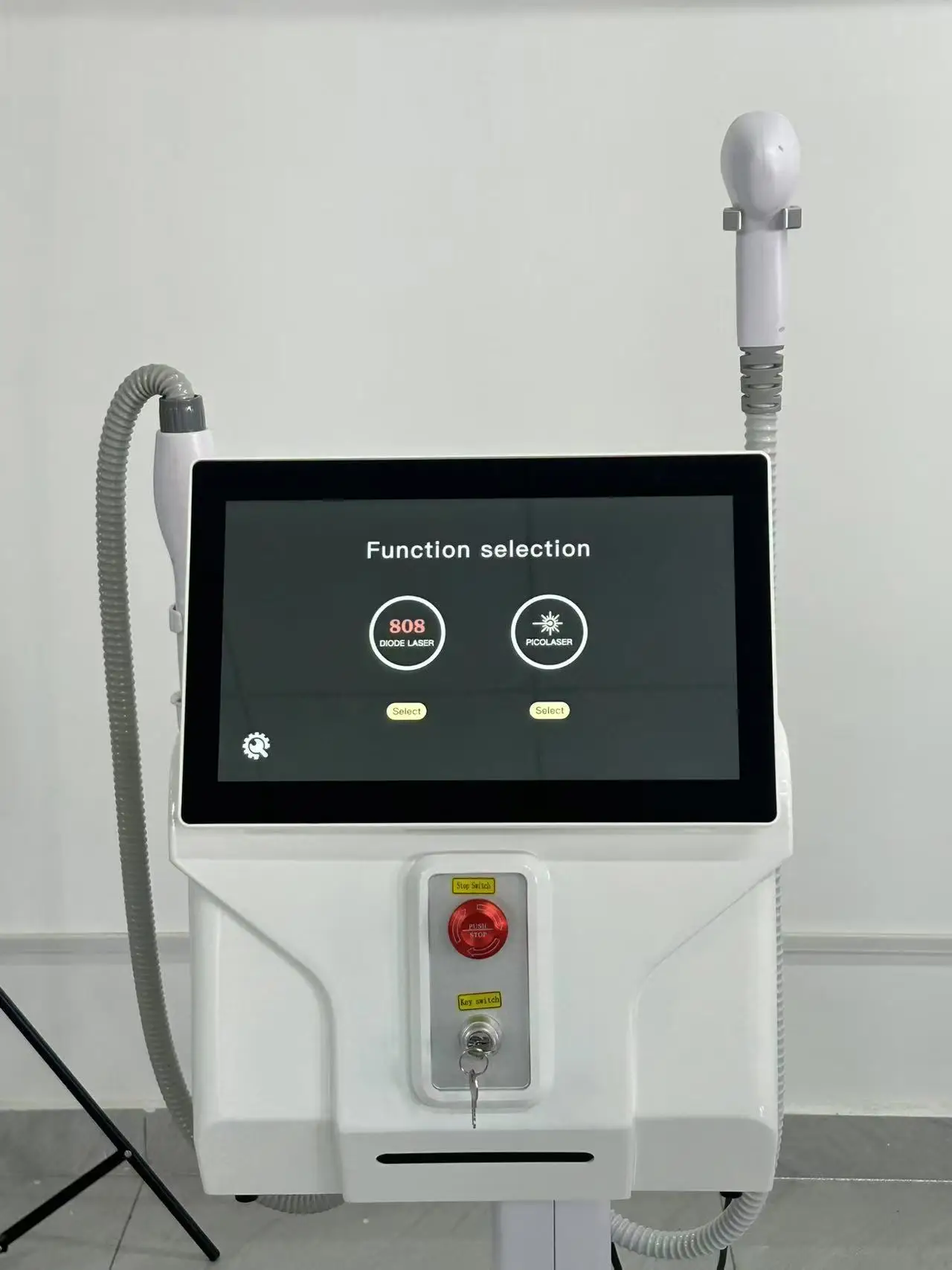 Novo laser de diodo 2 em 1 e picosegundo 808, máquina de remoção de pelos a laser de diodo, instrumento de beleza multifuncional