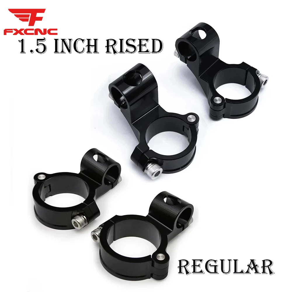 Manillar ajustable para motocicleta, manillar de carreras, CNC 37, 41, 43, 45, 48, 50, 51MM, Clip On Ons, horquilla, manillar, Cafe Racer