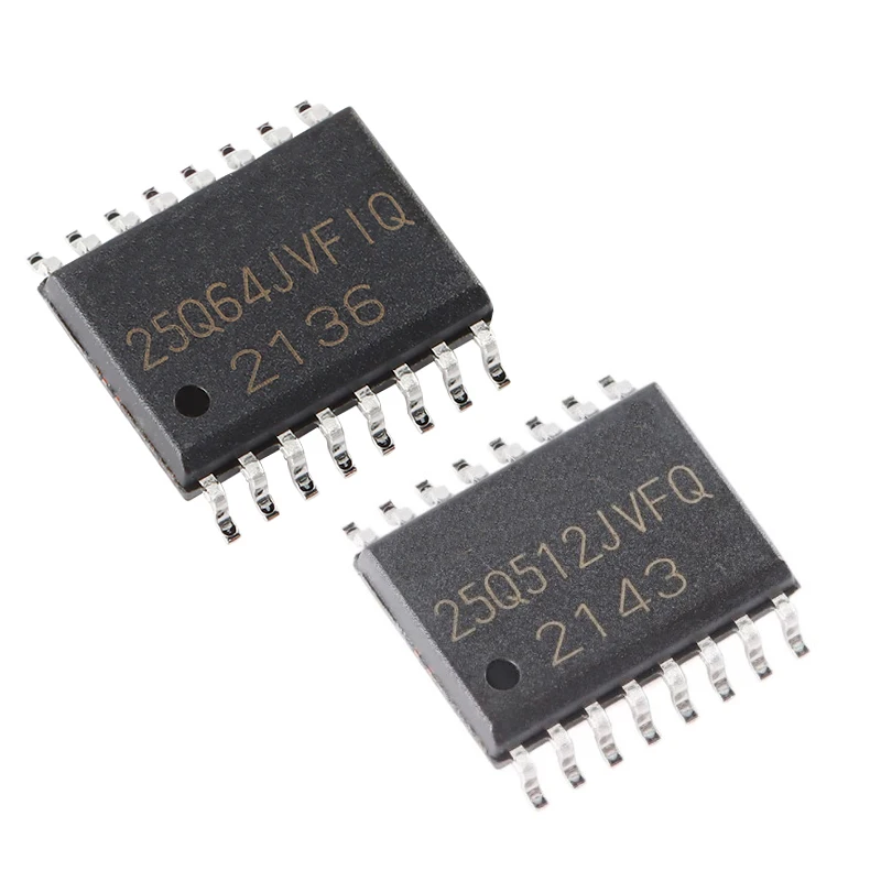 5PCS Original W25Q64JVSFIQ W25Q128JVFQ W25Q256JVFQ W25Q512JVFQ SOP16 bit serial flash memory storage chip