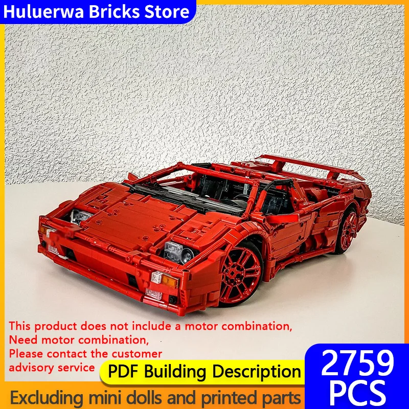 

Модель скоростного гоночного автомобиля MOC, строительные кирпичи, Diablo VT Roadster, модульная технология, подарки, праздник, сборка, детские игрушки, костюм