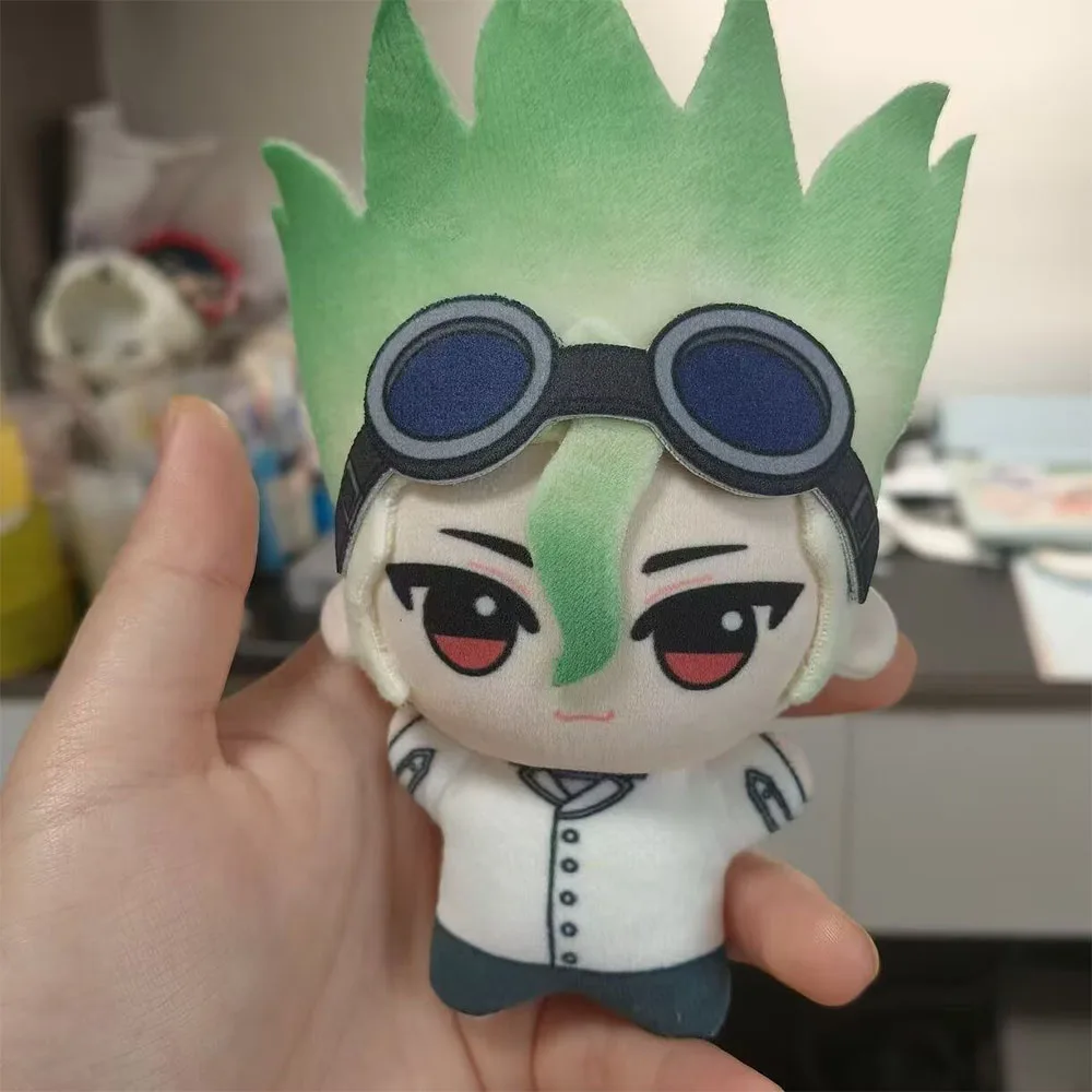 

Anime 10cm Ishigami Senku Pendant Plusie Doll Cute Dr.STONE Glasses Printed Stuffed Plush Toys Collect Birthday Friend Gifts