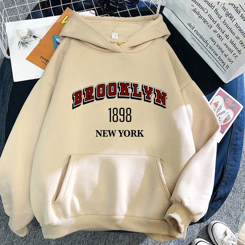 In1898 Brooklyn New York Hoodies Casual Fashion Men/Women Sweatshirt Print Clothing Unisex Hip Hop Streetwear Male Hoody Clothes