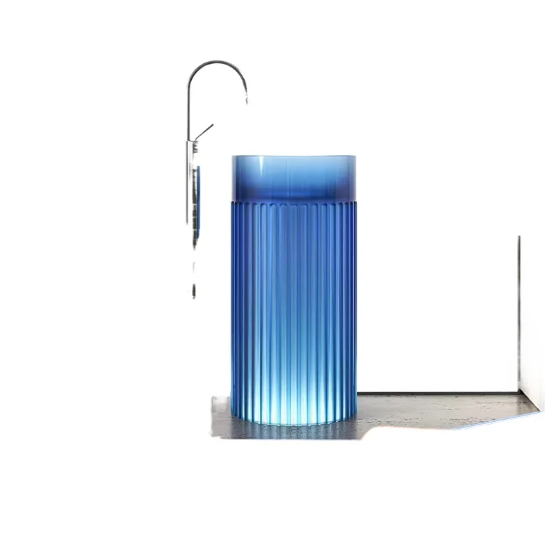 

Floor-to-ceiling transparent resin wash basin Balcony Outdoor wash basin Wash basin Bathroom cabinet Bathroom cabinet