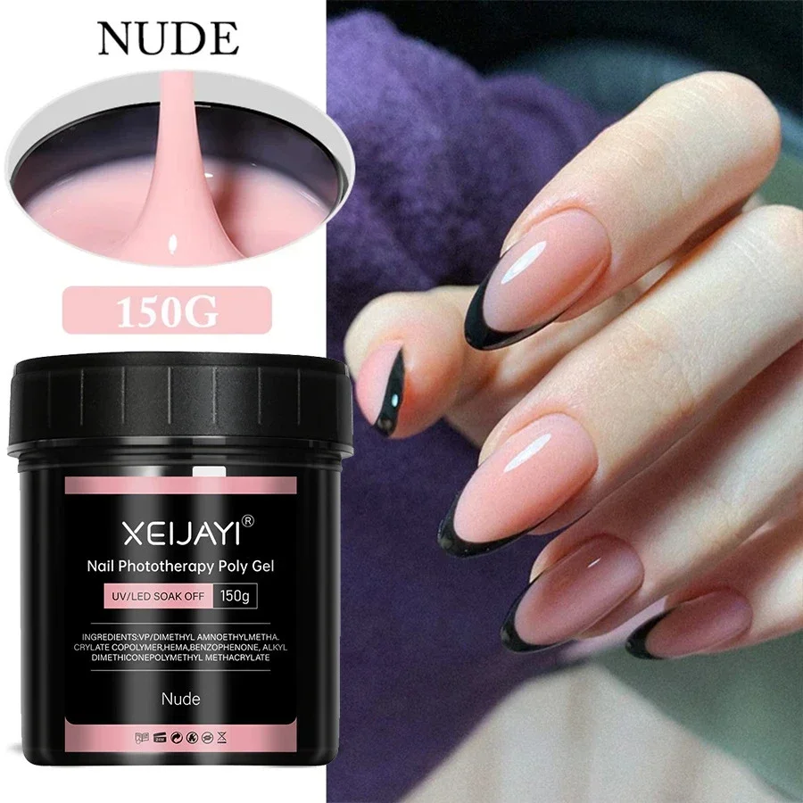 

150g Nude Clear Extension Nail Gel Polish Nails Finger Form Camouflage Hard Gel Fast Extension Acrylic Nail Manicure