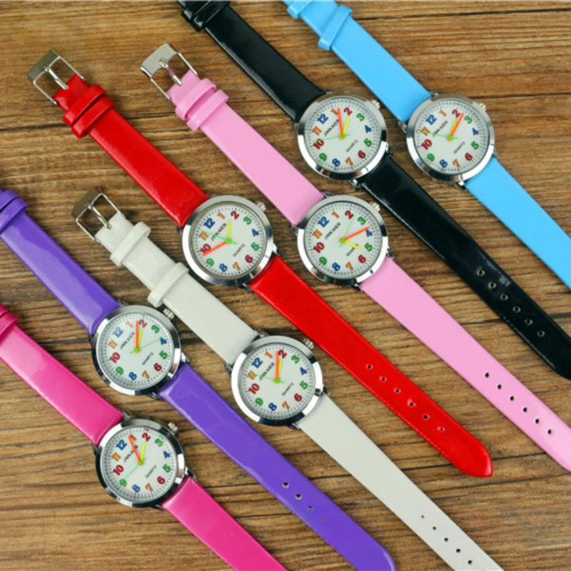 Children Watch Fashion Brand Watches Quartz Wristwatches Kids Clock Boys Girls Students Wristwatch Multicolor Watch Plate