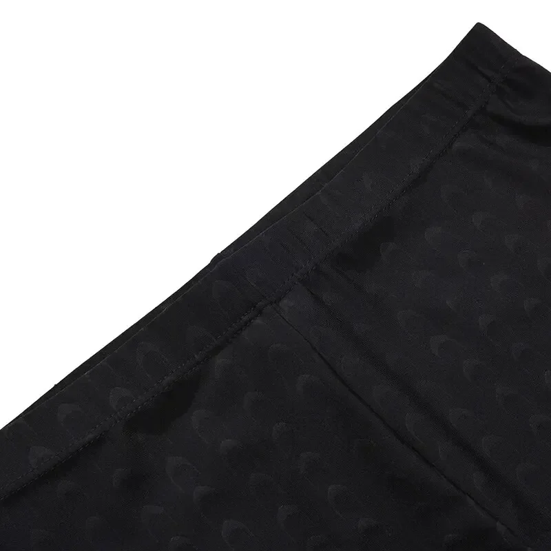 Costume da bagno per adulti per uomo Nero puro di grandi dimensioni Costume da bagno professionale impermeabile in tessuto bionico ad asciugatura rapida in pelle di squalo