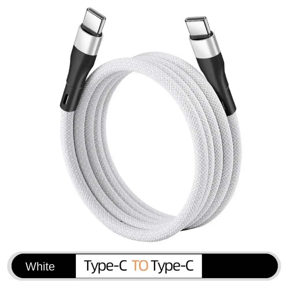 

Magnetic Type C Suction Retractable Fast Charging Data Cable Easy Storage For Samsung S22 Xiaomi Huawei Phone USB C Cord